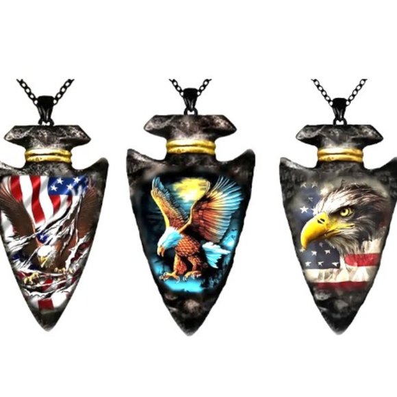 3 Animal Totem Eagle Pendant, Eagle Necklace indian native american - Picture 1 of 7